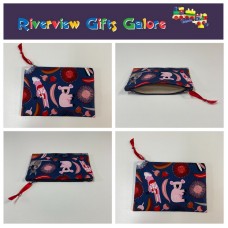 Zip Clutch / Purse / Bag / Pouch - Australian Animals on Navy